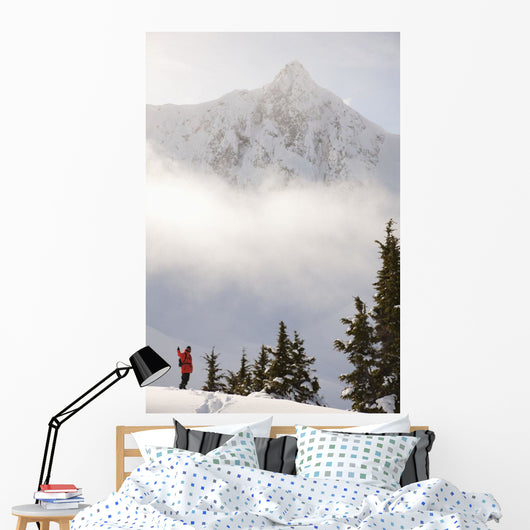 Snowboarder Ridge with Scenic Wall Decal