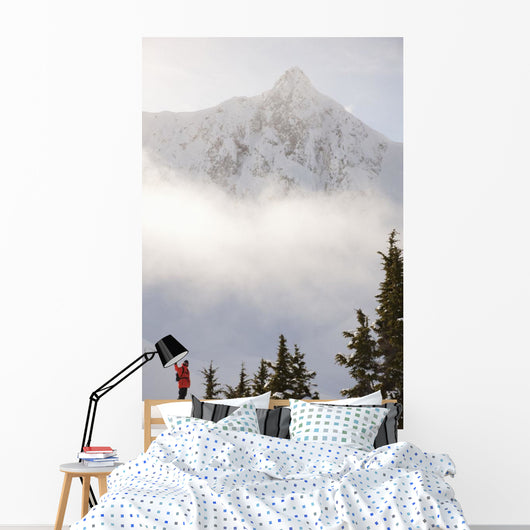 Snowboarder Ridge with Scenic Wall Decal