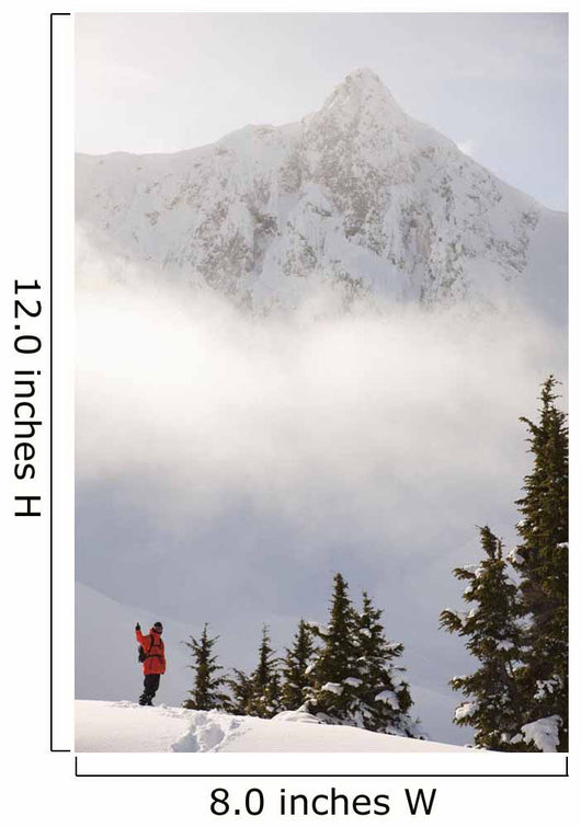Snowboarder Ridge with Scenic Wall Decal