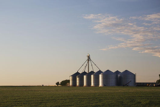 Metal Grain Bins Reflecting Wall Decal Design 1
