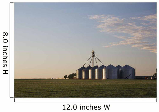 Metal Grain Bins Reflecting Wall Decal Design 1