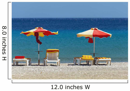 Umbrellas and Beach Chairs Wall Decal