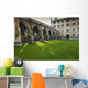 Courtyard with Lush Green Wall Decal