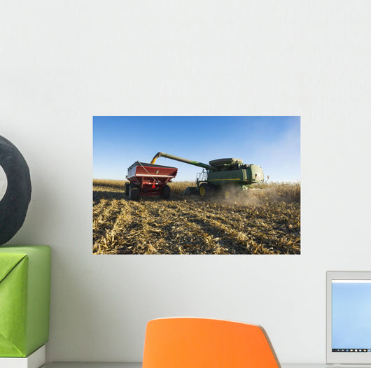 Farmer Augers Yellow Grain Wall Decal Design 2