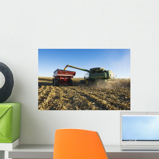 Farmer Augers Yellow Grain Wall Decal Design 2