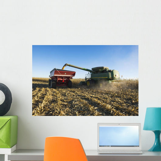 Farmer Augers Yellow Grain Wall Decal Design 2