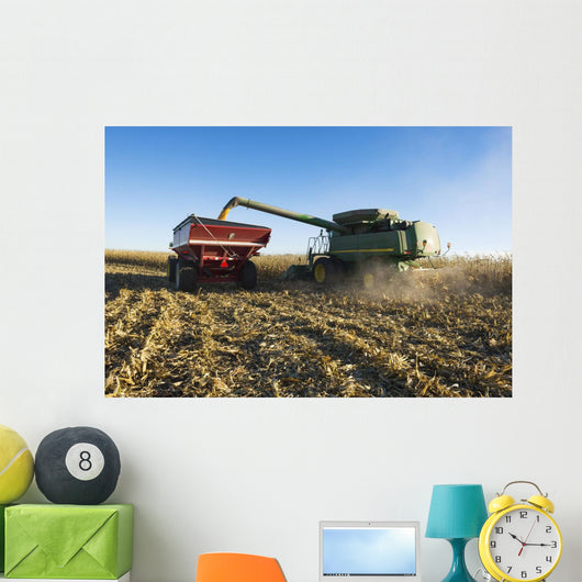 Farmer Augers Yellow Grain Wall Decal Design 2