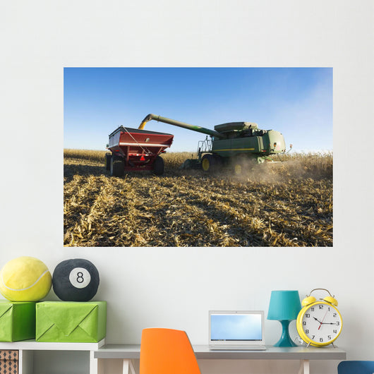 Farmer Augers Yellow Grain Wall Decal Design 2