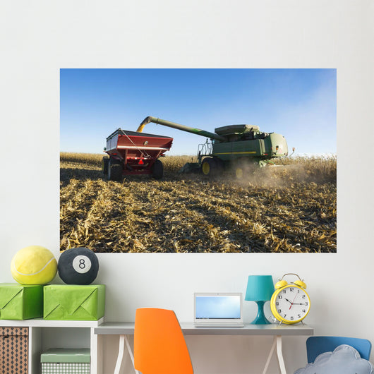 Farmer Augers Yellow Grain Wall Decal Design 2