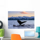 Pair Humpback Whale Tails Wall Decal Design 2