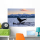 Pair Humpback Whale Tails Wall Decal Design 2