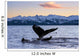 Pair Humpback Whale Tails Wall Decal Design 2