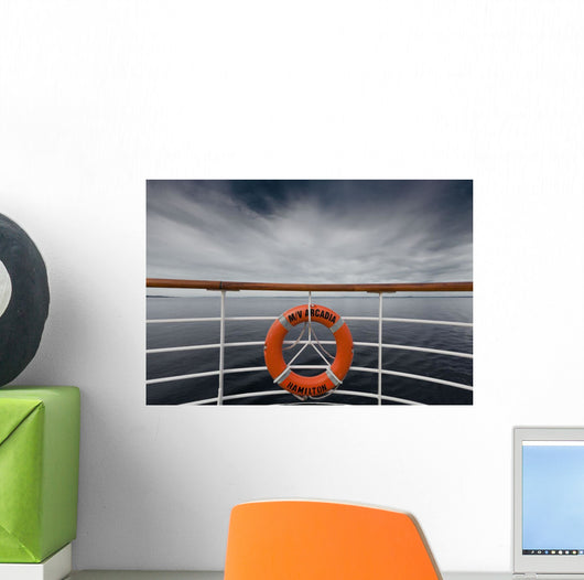 Life Preserver Hanging from Wall Decal