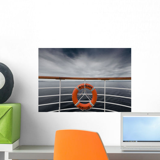 Life Preserver Hanging from Wall Decal