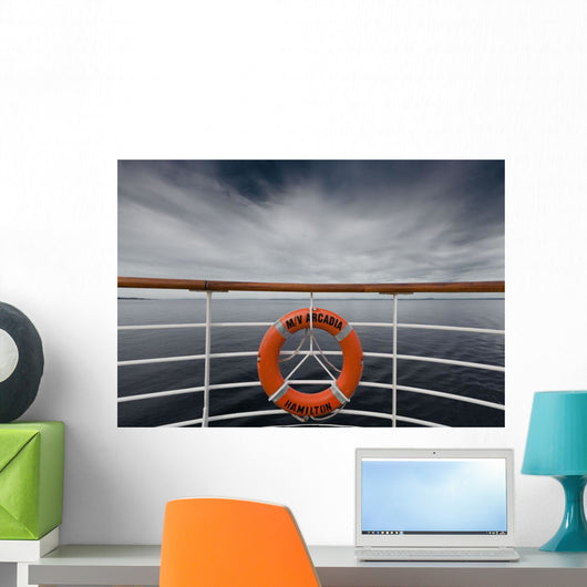 Life Preserver Hanging from Wall Decal