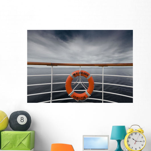 Life Preserver Hanging from Wall Decal