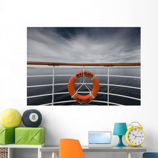 Life Preserver Hanging from Wall Decal