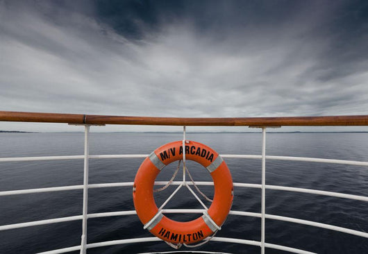 Life Preserver Hanging from Wall Decal