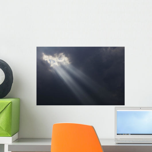 Sunlight Breaking through Dark Wall Decal