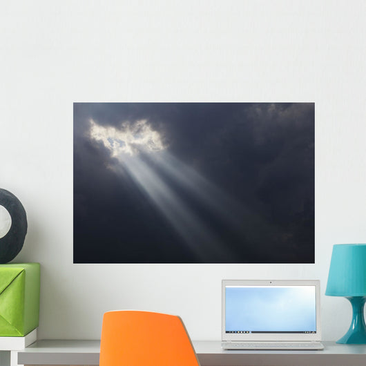Sunlight Breaking through Dark Wall Decal