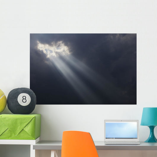 Sunlight Breaking through Dark Wall Decal