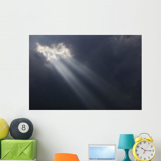 Sunlight Breaking through Dark Wall Decal