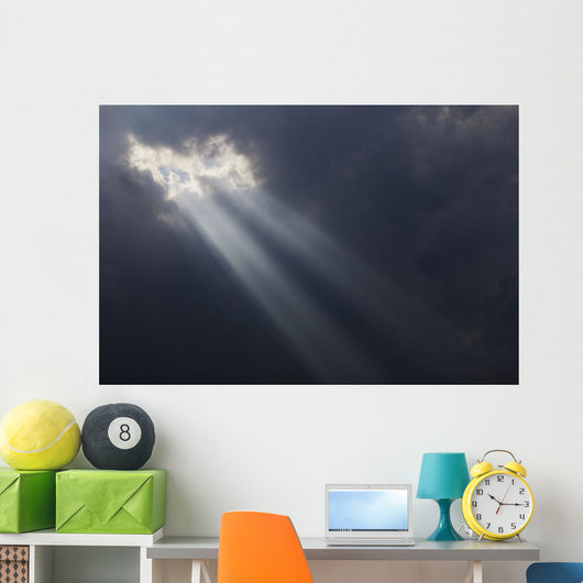 Sunlight Breaking through Dark Wall Decal