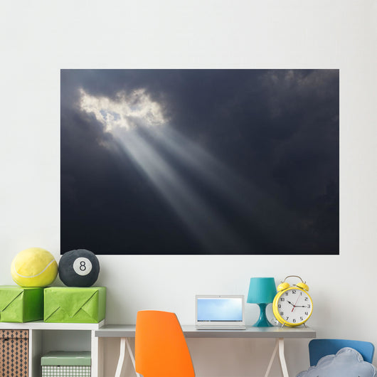 Sunlight Breaking through Dark Wall Decal