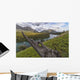 The Takhini River flows through a valley near Kusawa Lake Wall Mural