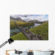 The Takhini River flows through a valley near Kusawa Lake Wall Mural