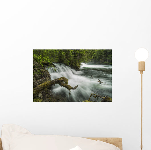 River Flows over Small Wall Decal