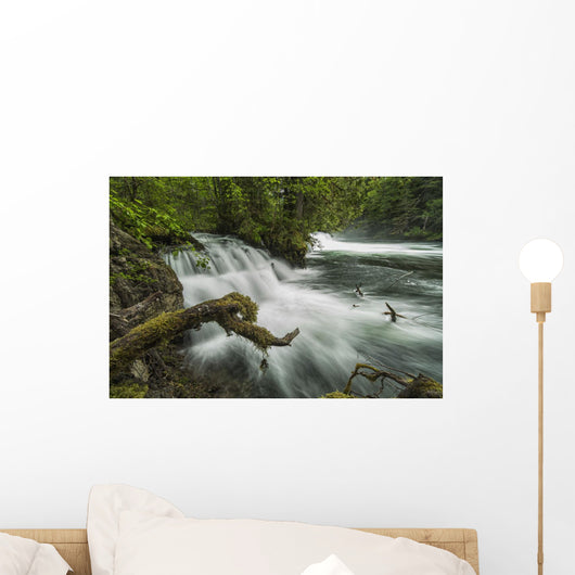River Flows over Small Wall Decal