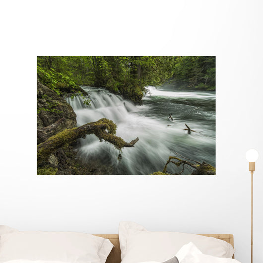 River Flows over Small Wall Decal