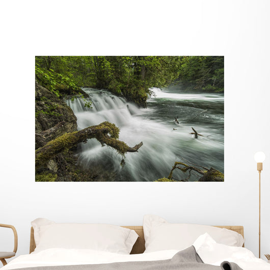 River Flows over Small Wall Decal