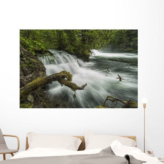 River Flows over Small Wall Decal