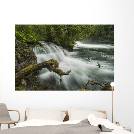 River Flows over Small Wall Decal