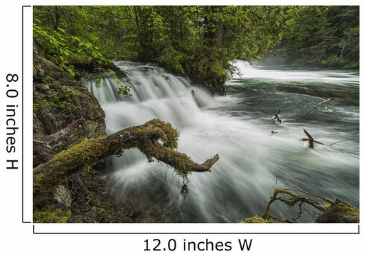 River Flows over Small Wall Decal