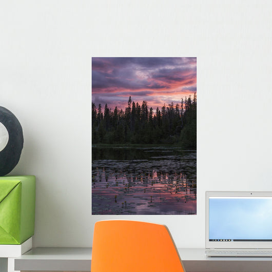 Sunset over Small Beaver Wall Decal