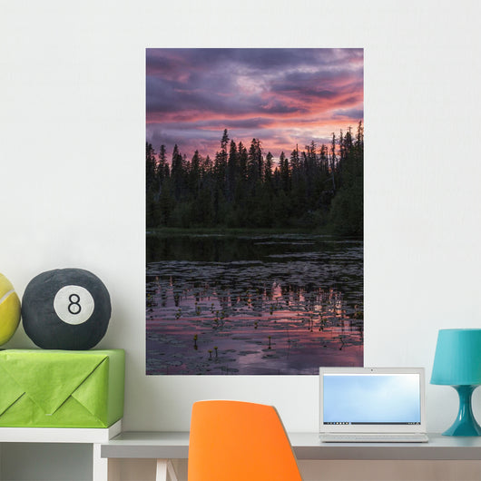 Sunset over Small Beaver Wall Decal