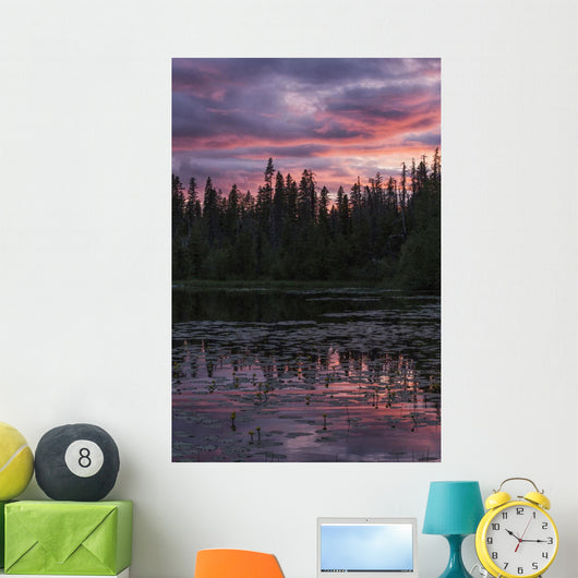 Sunset over Small Beaver Wall Decal