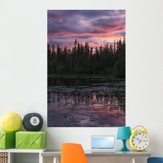 Sunset over Small Beaver Wall Decal
