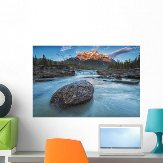 Sunset Lights up Mount Wall Decal Design 2