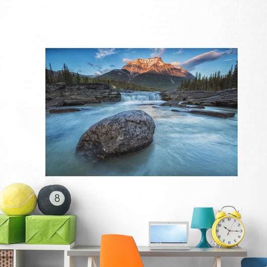 Sunset Lights up Mount Wall Decal Design 2