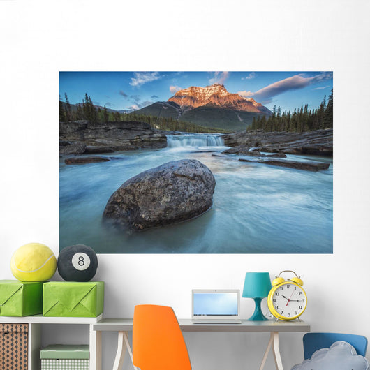 Sunset Lights up Mount Wall Decal Design 2