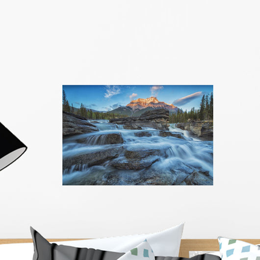Sunset Lights up Mount Wall Decal Design 1
