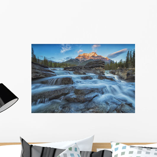 Sunset Lights up Mount Wall Decal Design 1