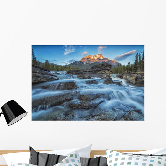 Sunset Lights up Mount Wall Decal Design 1