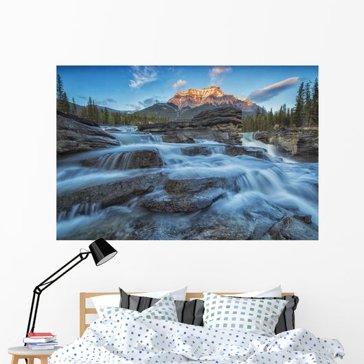 Sunset Lights up Mount Wall Decal Design 1