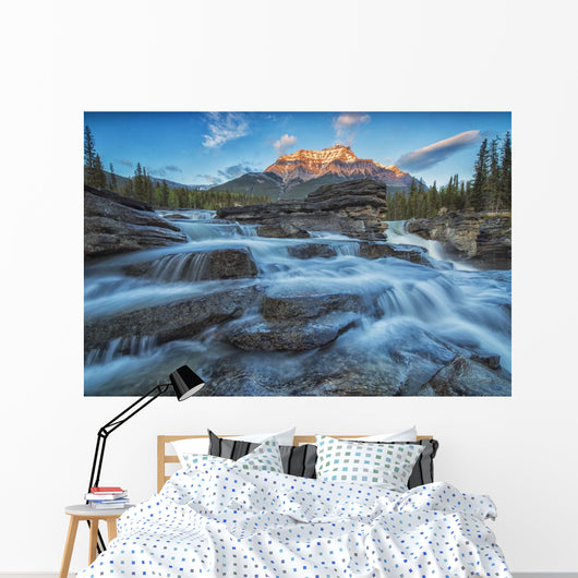 Sunset Lights up Mount Wall Decal Design 1