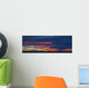 Panoramic View Sunset Lit Wall Decal